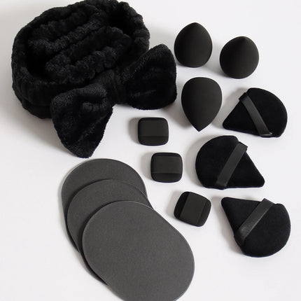 15 件套 Cosmetic Puff Makeup Sponge Blender Beauty Egg Foundation Sponges Puff Wash Face Headband Wristband Make up Accessories