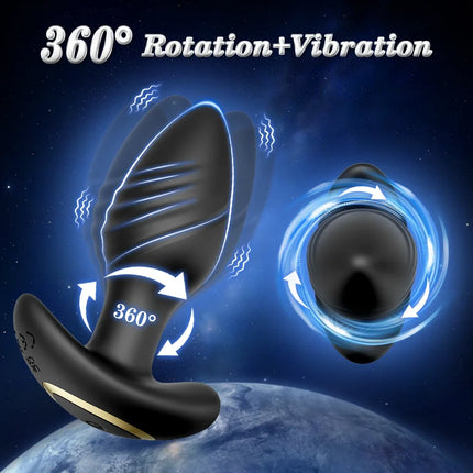 APP Controlled Swing Anal Plug Vibrator Rotating Beads Vibrating Butt Plug Male Prostate Massager Adults Sex Toys for Men Women