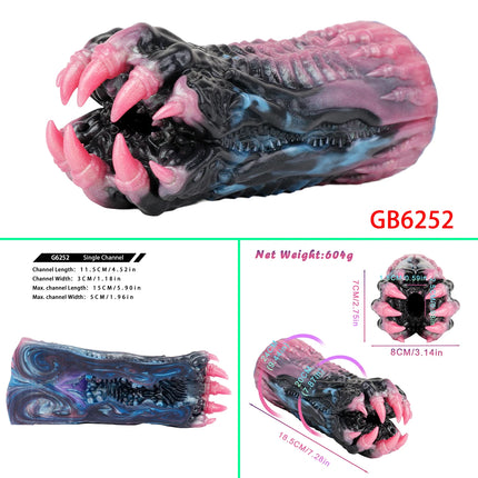 GEEBA Authentic Monster Foot Design Male Stroker Single Channel Skin‑Friendly Silicone Masturbator Pocket Onahole Adult Sex Toy