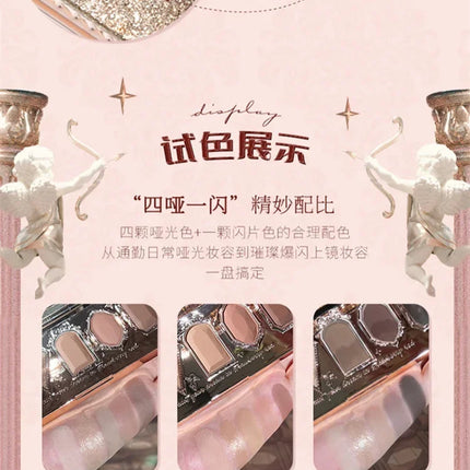 Flower Knows Strawberry Rococo Moonlight Mermaid Jewel Eyeshadow Palette 5 Colors Pearlescent Mashed Potatoes 2023