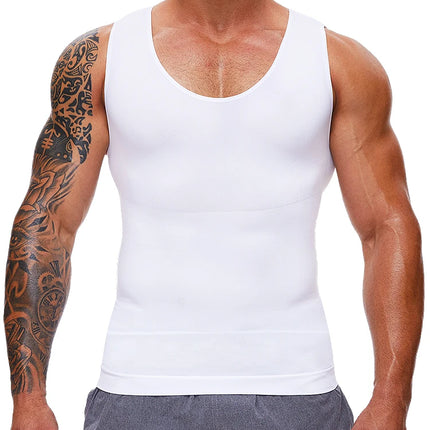 Men Body Shaper Slimming Compression Vest Undershirt Sexy Waist Trainer Tank Top Belly Control Workout Weight Loss Shapewear