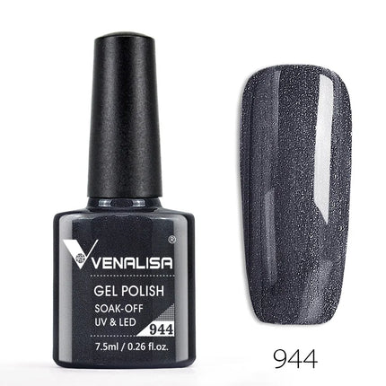Venalisa Nail Gel Polish Semi Permanent Salon Quality TPO Free Glitter 7.5ml Soak off UV LED Nail Gel Varnish