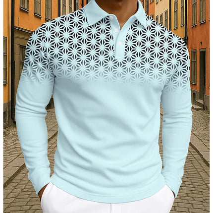 Long Sleeved Polo Shirt with Collar Autumn Ordinary Simple Casual T-shirt Daily Top