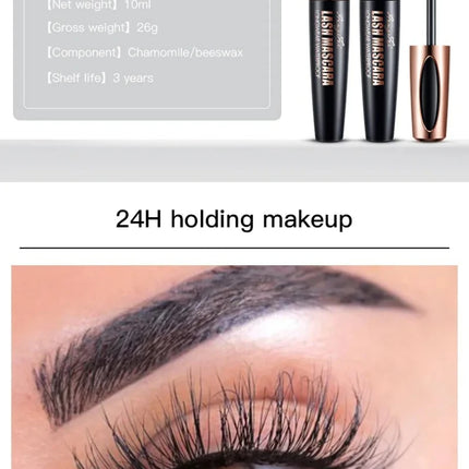 Extension 4D Pure Silk Fiber Lash Mascara Makeup Waterproof Ultra Black Volume and Length Thick lash Extension Makeup  Eyelash