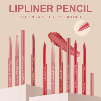 Lip Liner Lipstick Pen Waterproof Lasting Hook Line Lip Pen Matte Beginner Automatic Lips Liner Bean Paste Lip Contour Cosmetics