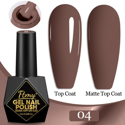 7ml Color Gel Polish Set Popular Series Nail Polish Smooth Texture Colorful Manicure UV LED Soak Off Nail Art Semi Permanent Shi