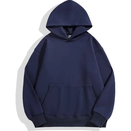 DIY Custom Your Brand LOGO 500GSM Heavy Weight New Autumn Winter Casual Thick Cotton Men's Top Solid Color Hoodies Sweatshirt