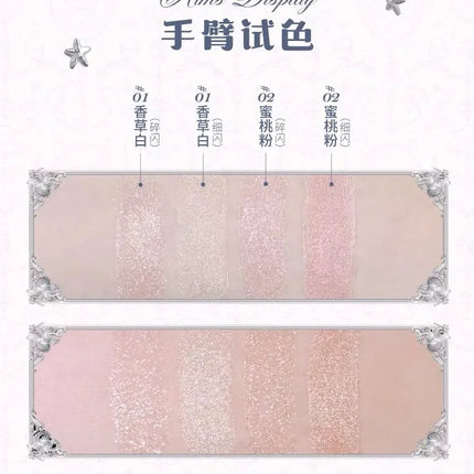 Flower KnowShell Pearl Collection Double-head Shimmer Eyeliner Pen Lying Silkworm Waterproof Highlighter White Pink Eyeshadow
