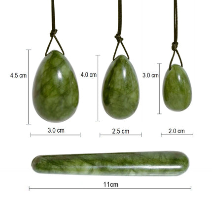 DropShipping Natural Jade Yoni Egg Vaginal Muscles Tightening Ben Wa Ball Women Pelvic Floor Muscle Kegel Exercise Massage Eggs