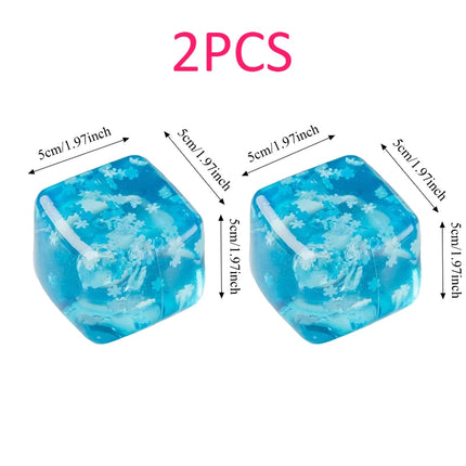 Squishy Snowflake Ice Cubes Slow Rising Sensory Fidget Toy Soft Ice Cubes Stress Relief Squeeze Toy Hand Exercise Calming Tool