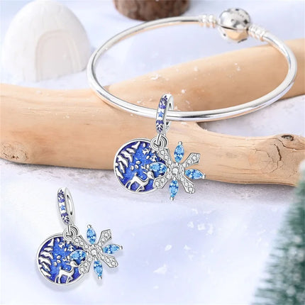 Original 925 Sterling Silver Charms Beads Cute Mushroom Unicorn Love Wings Pearl Charm for Bracelet Pendant Woman Girl Jewelry