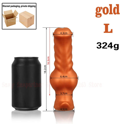 Soft Silicone Dog Dildo Big ButtPlug Stimulation Animal Dildo Fisting Large Anal Sex Toy For Women Men Anal Dilator Masturbation