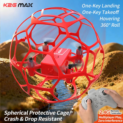 JCMO K26 MAX 2.4G RC Racing Football Drone 3D Full Protection Hovering Flight 360° Roll Remote Control Quadcopter For Kid Adult