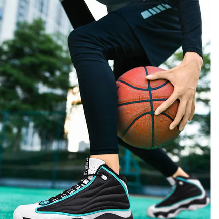 Hot Sale Basketball Shoes Men Women High Top Leather Outdoor Sport Shoe Unisex Anti-Slippery Basketball Boots Couples Sneakers