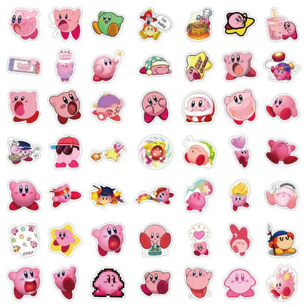 100pcs Cartoon Game Kirby Stickers Kawaii Anime Decal Graffiti Notebook Scrapbooking Fridge Laptop Phone Case Cute Kids Toy Gift