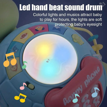 Multifunctional Crawling Turtle Telephone Baby Toy Puzzle Early Education Story Machine Musical Toy 6 Months Infant Baby Gifts