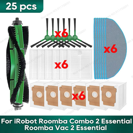 Compatible for iRobot Roomba Combo 2 Essential, Roomba Vac 2 Essential, Roomba 104 / 105 Combo Accessories Main Brush Filter