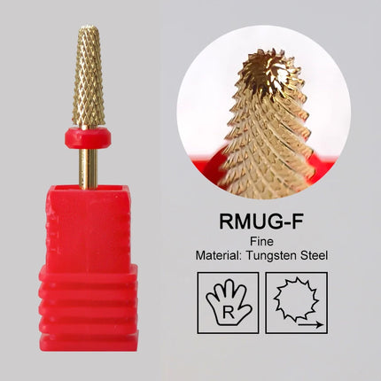 Nail Drill Bits Carbide Large Cone Electric Milling Cutter Gel Polish Remover Grinding Tools DIY Accessories Supplies