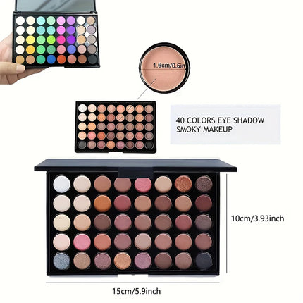 40/80 Color Eyeshadow Palette Cosmetic Makeup Eye Shadow Earth Colors Matte Pigment Palette Anniversary Birthday Best Gift for H