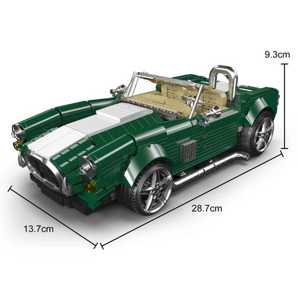 With Original Box Technical AC Cobra Vehicle Building Blocks Old-fashioned Roadster Brick Display Toys Set for Adults Kids Gifts