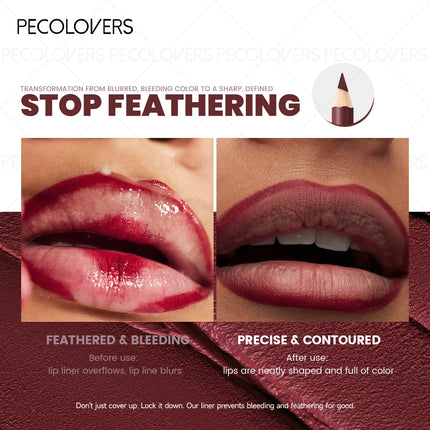 1 Pcs Matte Lip Liner Pencil, Multiple Red Brown Tones Lipstick Pen, Define Lip Lines, Smooth To Slide, Perfect Birthday Gifts