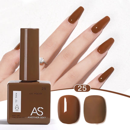 AS 1pc 15ml Bright Yellow Gel Nail Polish Starter Pure Soak Off No Wipe Nail Gel Polish Varnish Suitable For All Seasons