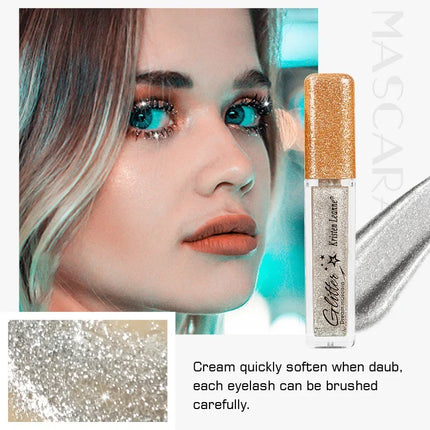 Silver Diamond Glitter Mascara Fast Dry Eyelashes Curls Extension Make-Up Waterproof Long-lasting Lengthens Eye Lash Mascara