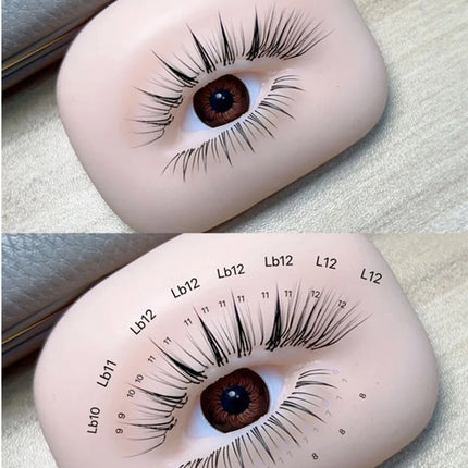 A Pair Three-Dimensional Eyebrow And Eye Module With Eye Practice Skin Simulation Human Soft Silicone Line Eyebrow For Beginners