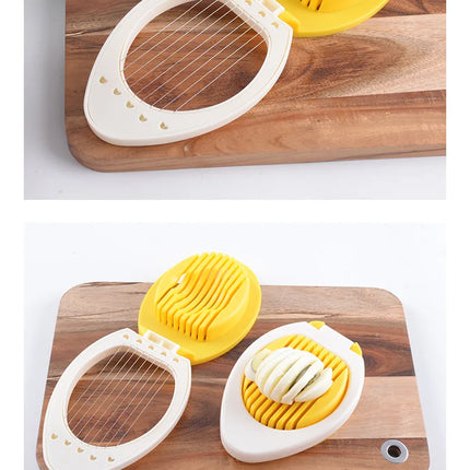 1pc Stainless Steel Multi-purpose Egg Cutter Light and Convenient Creative Egg Slicer Egg Divider Kitchen Accessory