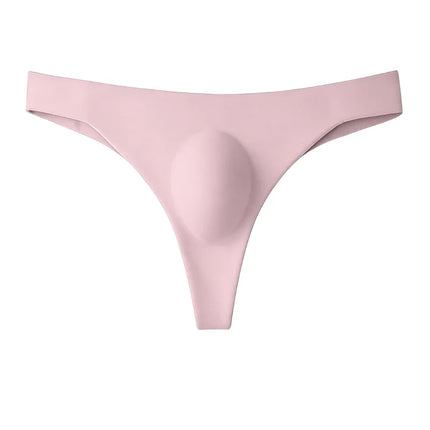 Men's Ultra-Thin Ice Silk Nylon Thong Sexy Seamless G-String Intimate Date Night Underwear Breathable T-Back Plus Size S-6XL
