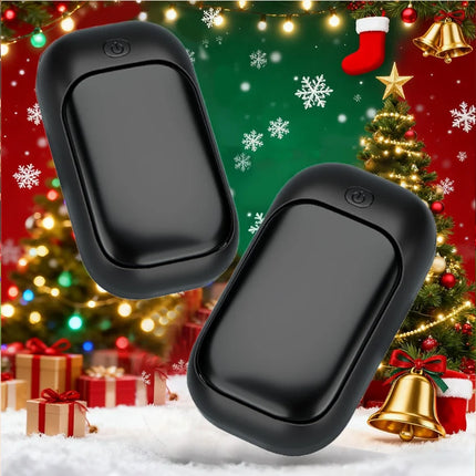 Magnetic rechargeable hand warmer 2-piece set, portable handheld heater, men's technology gift, essential for winter