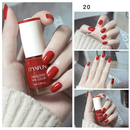Glossy 8ml Nail Polish No-bake False Nail Nail Art Manicure Quick Dry Tearable Nail Art Oily Mood Nail Polish Woman