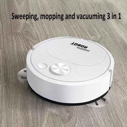 Automatic Electric Floor Vacuum Cleaner 3-in-1 1500Pa Sweeping Mop USB Rechargeable Wireless for Home And Office Use