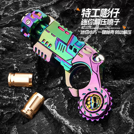 EDC Metal Multi Playability Ratchet Flip Antistress Toy Gun Ejection Shell Stress Relief Fidget Spinner Fidgeting Toys Gifts
