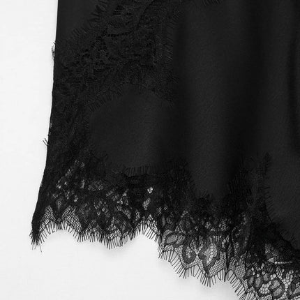 HH Sexy Women Asymmetrical Lace Slip Tops Summer Female Backless Sleeveless Off Shoulder Underwear Tanks Elegant Beach Camisole