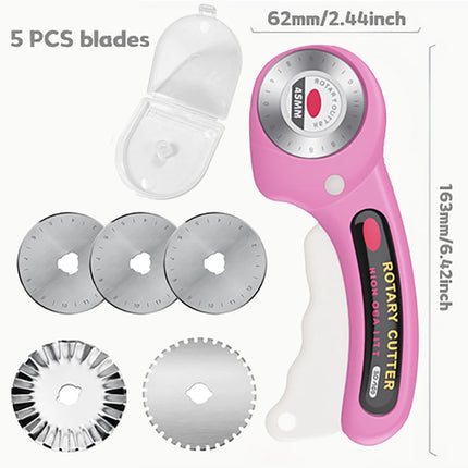 Rotary Cutter 45mm Card Paper Sewing Quilting Roller Fabric Cutting Tailor Scissors Tool Dress Clothes Making DIY Tool