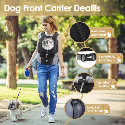 Double Shoulder Portable Outdoor Pet Bag For Dogs Travel Breathable Dog Bag Outdoor Dog Carrier Bag Pet Carrying Supplies