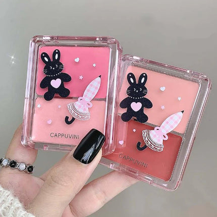 Cappuvini Water Shining Cheek Blush Highlighter Cream High Gloss Glitter Rouge Natural Brighten Face Contouring Blush Makeup