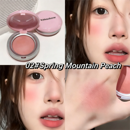 Kakashow Single Color Blush Silky Matte Delicate Powder Natural Pink Rouge for Facial Makeup