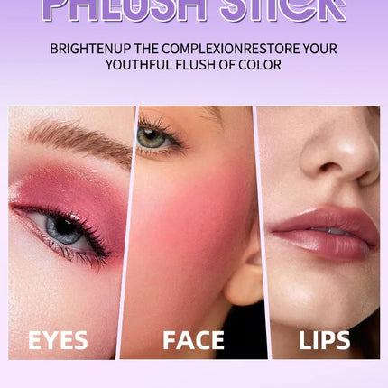 Colorchanging Blush and Lip Balm Dual Applicator Stick Keeps Makeup in Place, Provides Natural Temperature-changing Blush Effect