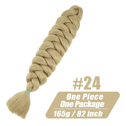82 Inch Long Kanekalon Jumbo Braiding Hair Synthetic Braids Crochet Hair Extensions 165g Pre Stretched Braid For Black Women