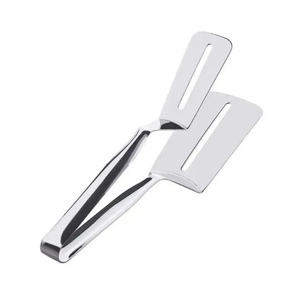 Locking BBQ Tool Set: Stainless Steel Grilling Tongs & Spatula – Heat Resistant Flipper for Fish, Steak, Burgers & Baking, Dishw