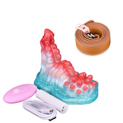 SHAZ Wireless Control Silicone Octopus/Granule Sex Grinder Strapon Grinding Hump Friction Vibration Massage Female Masturbation