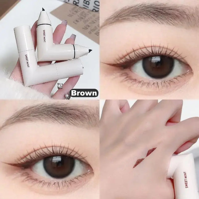New Brown Precise Outline Signet Long-Lasting Eyeliner Liquid Pen Rotating Eyeliner Stamp Integrated Eyeliner Stamp