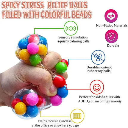 Creative Anxiety Autism  Adults Water Bead Decompression Stress Relief Balls Fidget  Squeeze Ball
