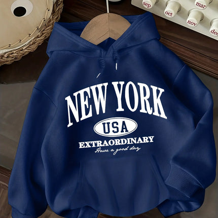 2026 New York USA Letter Print Casual Women'S Hoodie Fashion Harajuku Kawaii T-shirt Women's Y2K Clothing oversized hoodie