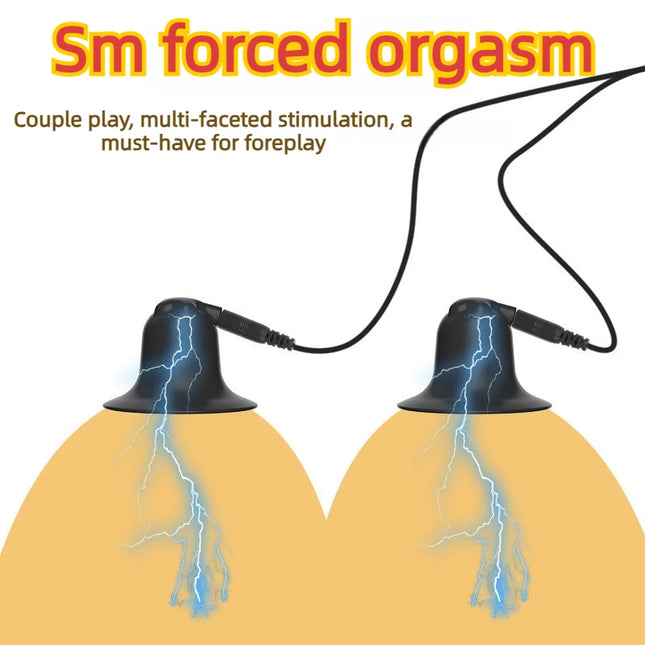 BDSM Electric Shock Nipples Clamps Breast Stimulation Metal Labium Clitoris Clips Slave Bondage Chest Massage Bdsm Sex Toy Adult