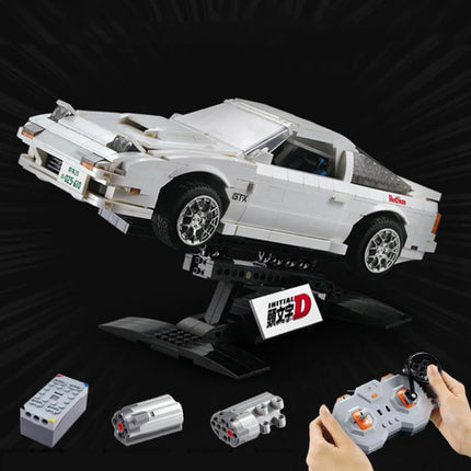 Redsun Initial D Technical Building Block 1:12 Scale Mazdas Rx7 Savanna Fc-3s Radio 2.4ghz Remote Control Car Brick RC Toys
