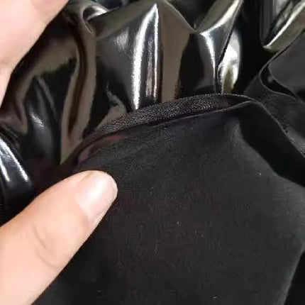 PU patent leather material Halloween cosplay elastic binding black mummy all wrapped binding bag with built-in binding handbag