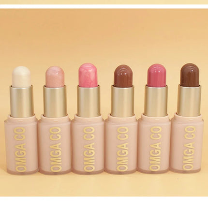 Waterproof powder blusher stick, transparent concealer multifunctional makeup stick, create a natural look